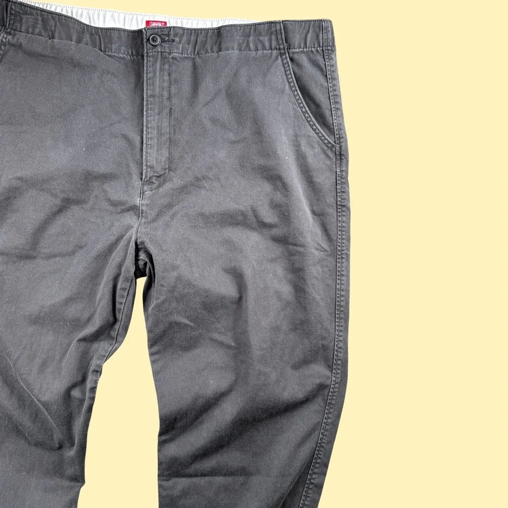 Levis Chino Jogger Men XXL Gray XX Chino Drawstring Elastic Waist Casual Pants